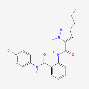 N-{2-[(4-chlorophenyl)carbamoyl]phenyl}-1-methyl-3-propyl-1H-pyrazole-5-carboxamide