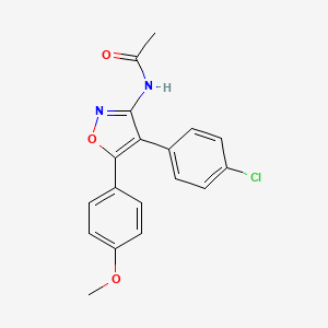 N-[4-(4-chlorophenyl)-5-(4-methoxyphenyl)-1,2-oxazol-3-yl]acetamide