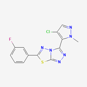 3-(4-chloro-1-methyl-1H-pyrazol-5-yl)-6-(3-fluorophenyl)[1,2,4]triazolo[3,4-b][1,3,4]thiadiazole