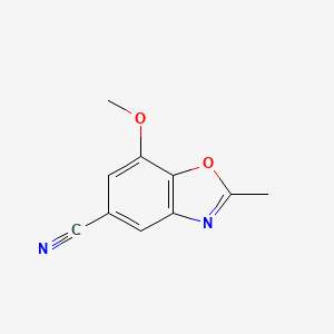 molecular formula C10H8N2O2 B11058416 7-Methoxy-2-methyl-1,3-benzoxazole-5-carbonitrile 