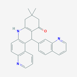 9,9-dimethyl-12-(quinolin-7-yl)-8,9,10,12-tetrahydrobenzo[b][4,7]phenanthrolin-11(7H)-one