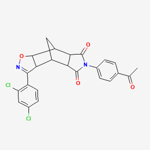 6-(4-acetylphenyl)-3-(2,4-dichlorophenyl)-4a,7a,8,8a-tetrahydro-3aH-4,8-methano[1,2]oxazolo[4,5-f]isoindole-5,7(4H,6H)-dione