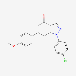 1-(4-chlorophenyl)-6-(4-methoxyphenyl)-1,5,6,7-tetrahydro-4H-indazol-4-one