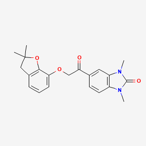 5-{[(2,2-dimethyl-2,3-dihydro-1-benzofuran-7-yl)oxy]acetyl}-1,3-dimethyl-1,3-dihydro-2H-benzimidazol-2-one