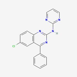 6-chloro-4-phenyl-N-(pyrimidin-2-yl)quinazolin-2-amine