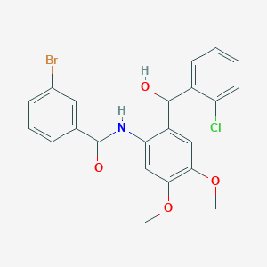 3-bromo-N-{2-[(2-chlorophenyl)(hydroxy)methyl]-4,5-dimethoxyphenyl}benzamide