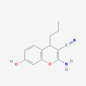 2-amino-7-hydroxy-4-propyl-4H-chromene-3-carbonitrile