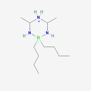 molecular formula C12H30BN3 B11058526 [1-(amino-kappaN)-N-[1-(amino-kappaN)ethyl]ethanaminiumato(2-)](dibutyl)boron 