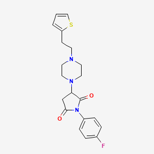 1H-Pyrrole-2,5-dione, 1-(4-fluorophenyl)dihydro-3-[4-[2-(2-thienyl)ethyl]-1-piperazinyl]-