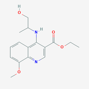 Ethyl 4-[(1-hydroxypropan-2-yl)amino]-8-methoxyquinoline-3-carboxylate