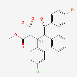 Dimethyl [3-(4-bromophenyl)-1-(4-chlorophenyl)-3-oxo-2-phenylpropyl]propanedioate