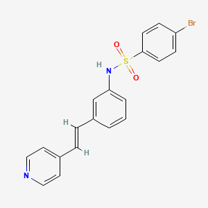 4-bromo-N-{3-[(E)-2-(pyridin-4-yl)ethenyl]phenyl}benzenesulfonamide