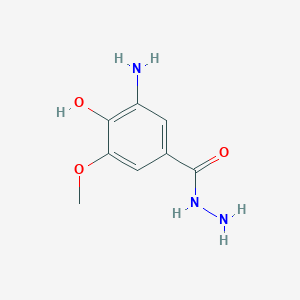 molecular formula C8H11N3O3 B11058592 3-Amino-4-hydroxy-5-methoxybenzohydrazide 