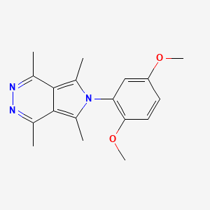 molecular formula C18H21N3O2 B11058597 6-(2,5-dimethoxyphenyl)-1,4,5,7-tetramethyl-6H-pyrrolo[3,4-d]pyridazine 