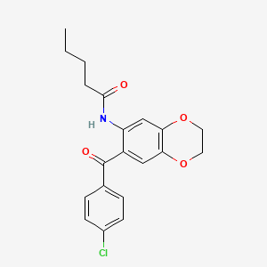 N-{7-[(4-chlorophenyl)carbonyl]-2,3-dihydro-1,4-benzodioxin-6-yl}pentanamide