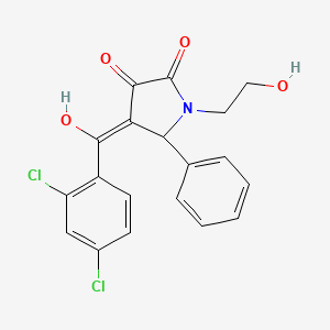 4-[(2,4-dichlorophenyl)carbonyl]-3-hydroxy-1-(2-hydroxyethyl)-5-phenyl-1,5-dihydro-2H-pyrrol-2-one