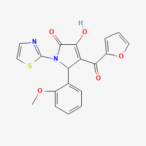 4-(2-Furylcarbonyl)-3-hydroxy-5-(2-methoxyphenyl)-1-(1,3-thiazol-2-YL)-1,5-dihydro-2H-pyrrol-2-one