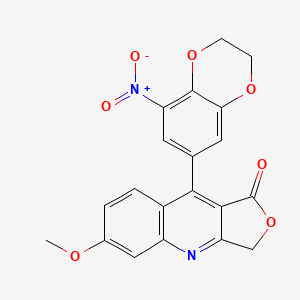 6-methoxy-9-(8-nitro-2,3-dihydro-1,4-benzodioxin-6-yl)furo[3,4-b]quinolin-1(3H)-one