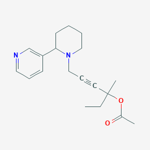 3-Methyl-6-[2-(pyridin-3-yl)piperidin-1-yl]hex-4-yn-3-yl acetate