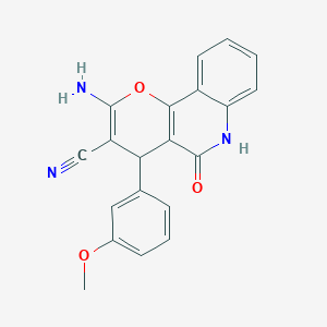 2-amino-4-(3-methoxyphenyl)-5-oxo-5,6-dihydro-4H-pyrano[3,2-c]quinoline-3-carbonitrile