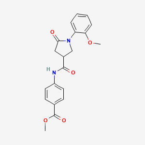 Methyl 4-({[1-(2-methoxyphenyl)-5-oxopyrrolidin-3-yl]carbonyl}amino)benzoate