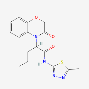 N-(5-methyl-1,3,4-thiadiazol-2-yl)-2-(3-oxo-2,3-dihydro-4H-1,4-benzoxazin-4-yl)pentanamide