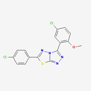 3-(5-Chloro-2-methoxyphenyl)-6-(4-chlorophenyl)[1,2,4]triazolo[3,4-b][1,3,4]thiadiazole