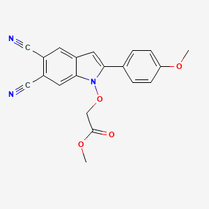 methyl {[5,6-dicyano-2-(4-methoxyphenyl)-1H-indol-1-yl]oxy}acetate