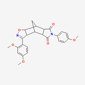 3-(2,4-dimethoxyphenyl)-6-(4-methoxyphenyl)-4a,7a,8,8a-tetrahydro-3aH-4,8-methano[1,2]oxazolo[4,5-f]isoindole-5,7(4H,6H)-dione