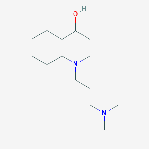 molecular formula C14H28N2O B11058770 4-Quinolinol, 1-[3-(dimethylamino)propyl]decahydro- 