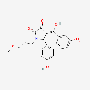 3-Hydroxy-5-(4-hydroxyphenyl)-4-(3-methoxybenzoyl)-1-(3-methoxypropyl)-1,5-dihydro-2H-pyrrol-2-one