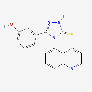 3-[4-(quinolin-5-yl)-5-sulfanyl-4H-1,2,4-triazol-3-yl]phenol