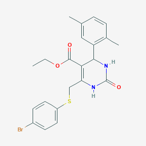 Ethyl 6-{[(4-bromophenyl)sulfanyl]methyl}-4-(2,5-dimethylphenyl)-2-oxo-1,2,3,4-tetrahydropyrimidine-5-carboxylate