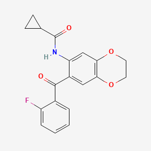 Cyclopropanecarboxamide, N-[7-(2-fluorobenzoyl)-2,3-dihydro-1,4-benzodioxin-6-yl]-