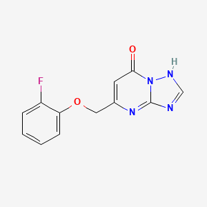 molecular formula C12H9FN4O2 B11058885 5-[(2-fluorophenoxy)methyl][1,2,4]triazolo[1,5-a]pyrimidin-7(4H)-one 