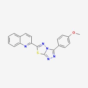 2-[3-(4-Methoxyphenyl)[1,2,4]triazolo[3,4-b][1,3,4]thiadiazol-6-yl]quinoline