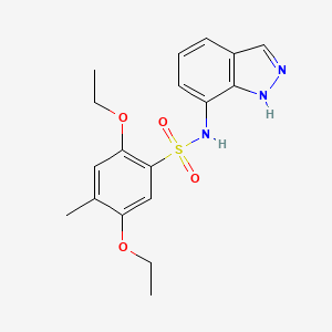 2,5-diethoxy-N-(1H-indazol-7-yl)-4-methylbenzenesulfonamide