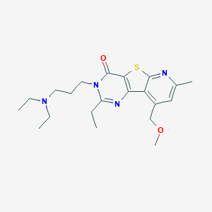 5-[3-(diethylamino)propyl]-4-ethyl-13-(methoxymethyl)-11-methyl-8-thia-3,5,10-triazatricyclo[7.4.0.02,7]trideca-1(13),2(7),3,9,11-pentaen-6-one