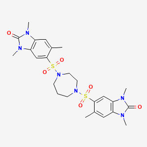 1H-1,4-Diazepine, 1,4-bis[(2,3-dihydro-1,3,6-trimethyl-2-oxo-1H-benzimidazol-5-yl)sulfonyl]hexahydro-