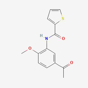 molecular formula C14H13NO3S B11059014 N-(5-acetyl-2-methoxyphenyl)thiophene-2-carboxamide 