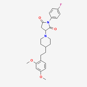 3-{4-[2-(2,4-Dimethoxyphenyl)ethyl]piperidin-1-yl}-1-(4-fluorophenyl)pyrrolidine-2,5-dione