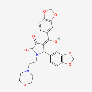 5-(1,3-benzodioxol-5-yl)-4-(1,3-benzodioxol-5-ylcarbonyl)-3-hydroxy-1-[2-(morpholin-4-yl)ethyl]-1,5-dihydro-2H-pyrrol-2-one