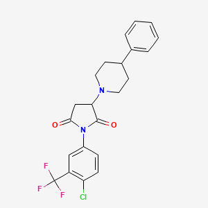 1-[4-Chloro-3-(trifluoromethyl)phenyl]-3-(4-phenylpiperidin-1-yl)pyrrolidine-2,5-dione