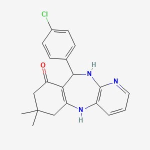 10-(4-chlorophenyl)-7,7-dimethyl-5,6,7,8,10,11-hexahydro-9H-pyrido[3,2-b][1,4]benzodiazepin-9-one