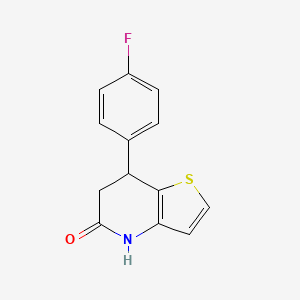 molecular formula C13H10FNOS B11059062 7-(4-fluorophenyl)-6,7-dihydrothieno[3,2-b]pyridin-5(4H)-one 