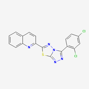 2-[3-(2,4-Dichlorophenyl)[1,2,4]triazolo[3,4-b][1,3,4]thiadiazol-6-yl]quinoline