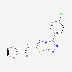 3-(4-chlorophenyl)-6-[(E)-2-(furan-2-yl)ethenyl][1,2,4]triazolo[3,4-b][1,3,4]thiadiazole