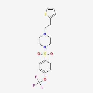 1-[2-(Thiophen-2-yl)ethyl]-4-{[4-(trifluoromethoxy)phenyl]sulfonyl}piperazine