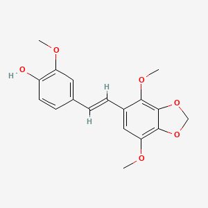 4-[(E)-2-(4,7-dimethoxy-1,3-benzodioxol-5-yl)ethenyl]-2-methoxyphenol