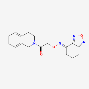 molecular formula C17H18N4O3 B11059134 2,1,3-Benzoxadiazol-4(5H)-one, 6,7-dihydro-, O-[2-[3,4-dihydro-2(1H)-isoquinolinyl]-2-oxoethyl]oxime 